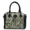 MicMac Handtas leder "Animal" Zebra 01