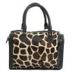 MicMac Handtas leder "Animal" Giraffe 01