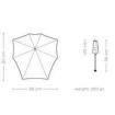 Senz stormparaplu folding Smart S Bubbly Rose 02