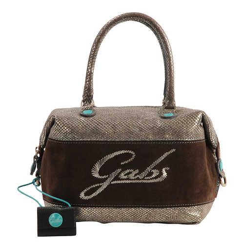 Gabs Handtas Metalic Suede Argento
