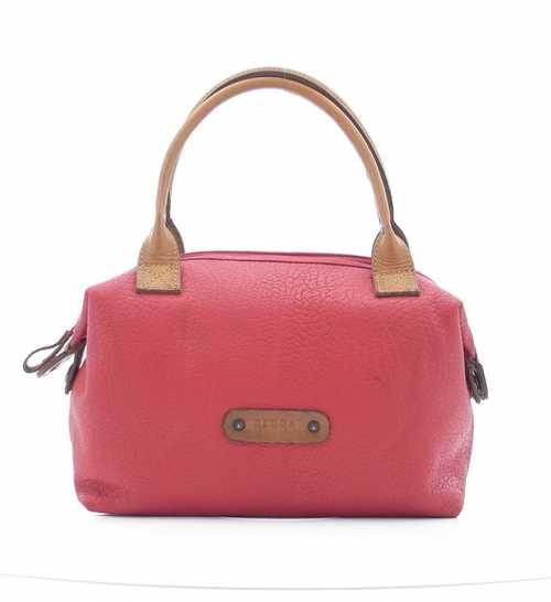 Berba Handtas Klein Leder Rood