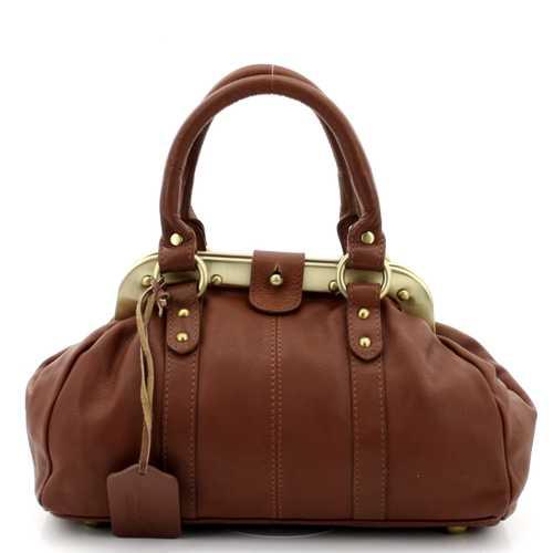Gio Gini Handtas Beugel Tan