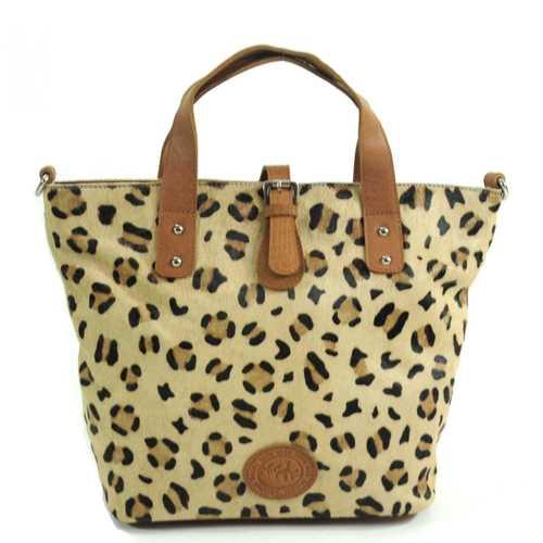 MicMac Handtas leder "Animal" Tijger