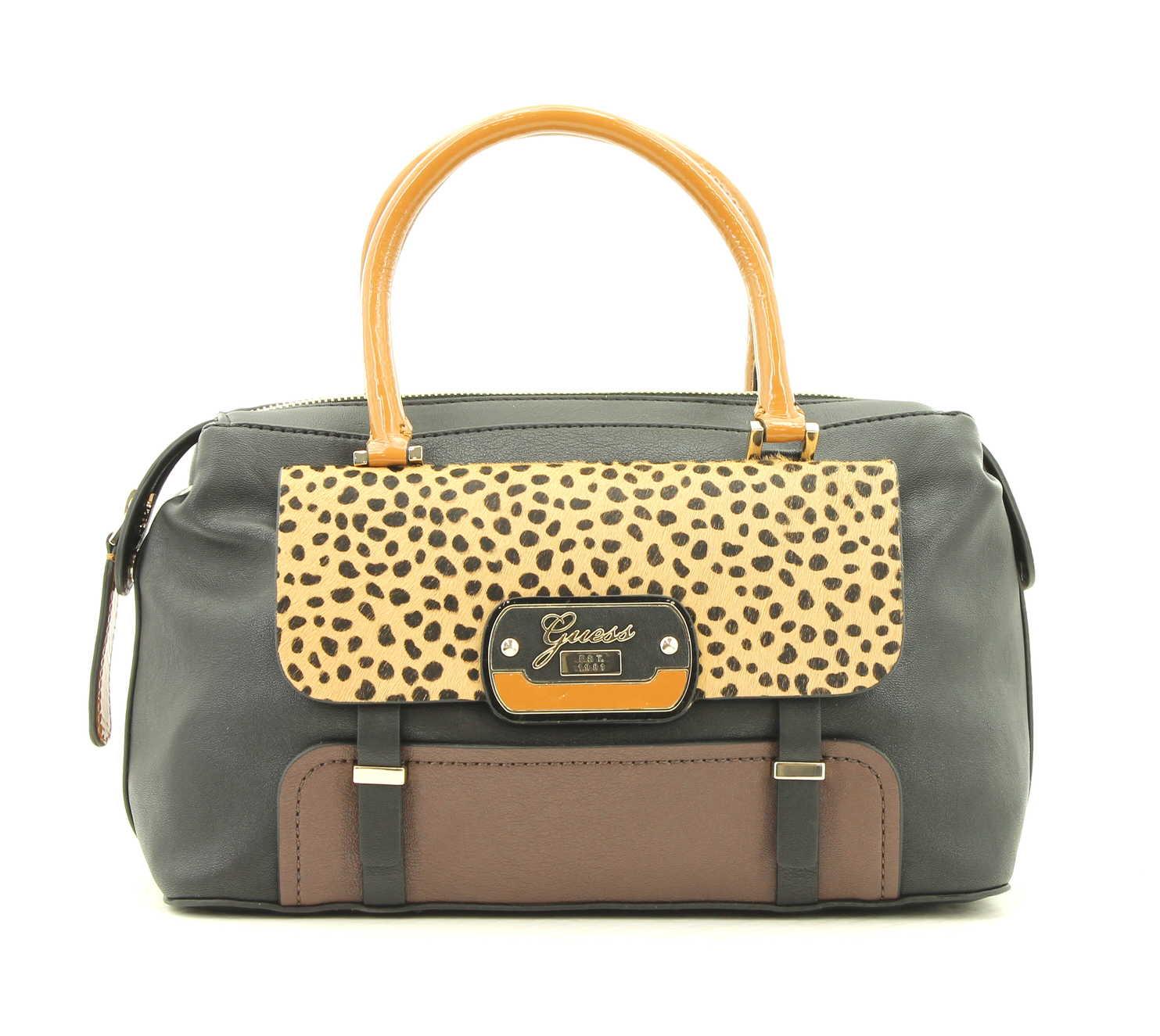 Guess Handtas Leopard Black