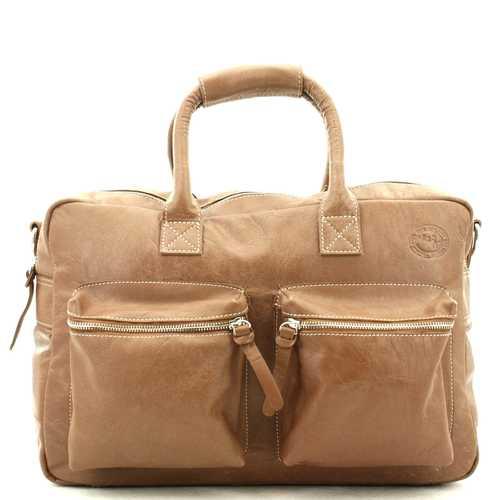 MicMac Westernbag A4 craquelé Dark Tan