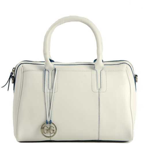 Gio Gini Handtas box White/Turqoise