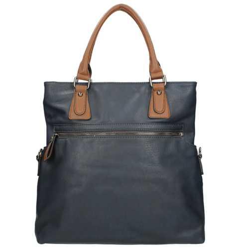 Twinbag Handtas Donker Blauw/Cognac