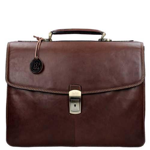 A4 tas 2-vaks TP Donker bruin TE/DT/8721