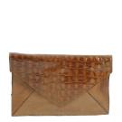 Nova Enveloptas leder/croco Cognac