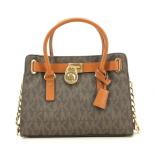Michael Kors Hamilton Handtas Logo Bruin