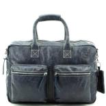 MicMac Westernbag A4 craquelé Navy Bleu