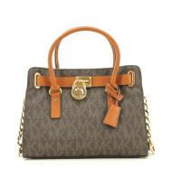 Michael Kors Hamilton Handtas Logo Bruin