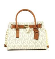 Michael Kors Hamilton Handtas Logo Vanille
