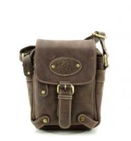 MicMac Schoudertas klein hunter Donker Bruin