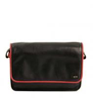 Berba Schoudertas Medium Zwart/Rood 