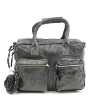 MicMac Westernbag A4 craquelé Black