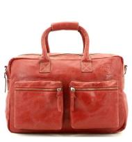 MicMac Westernbag A4 craquelé Red