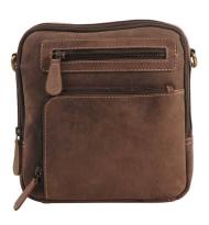 MicMac Unisex tas Hunter leder Dark Brown