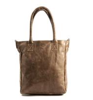 MicMac Shopper Hoog Model Craquelé Taupe
