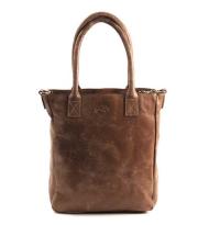 MicMac Shopper Hoog Model Craquelé Dark Tan 01