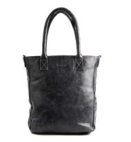MicMac Shopper Hoog Model Craquelé Navy Blue