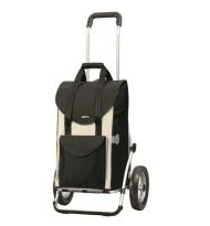 Andersen Boodschappen kar Aluminium Zwart/beige