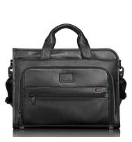 Tumi Alpha Leather Business A4 tas 1-vak Black